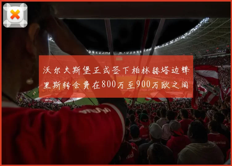 沃尔夫斯堡正式签下柏林赫塔边锋里斯转会费在800万至900万欧之间